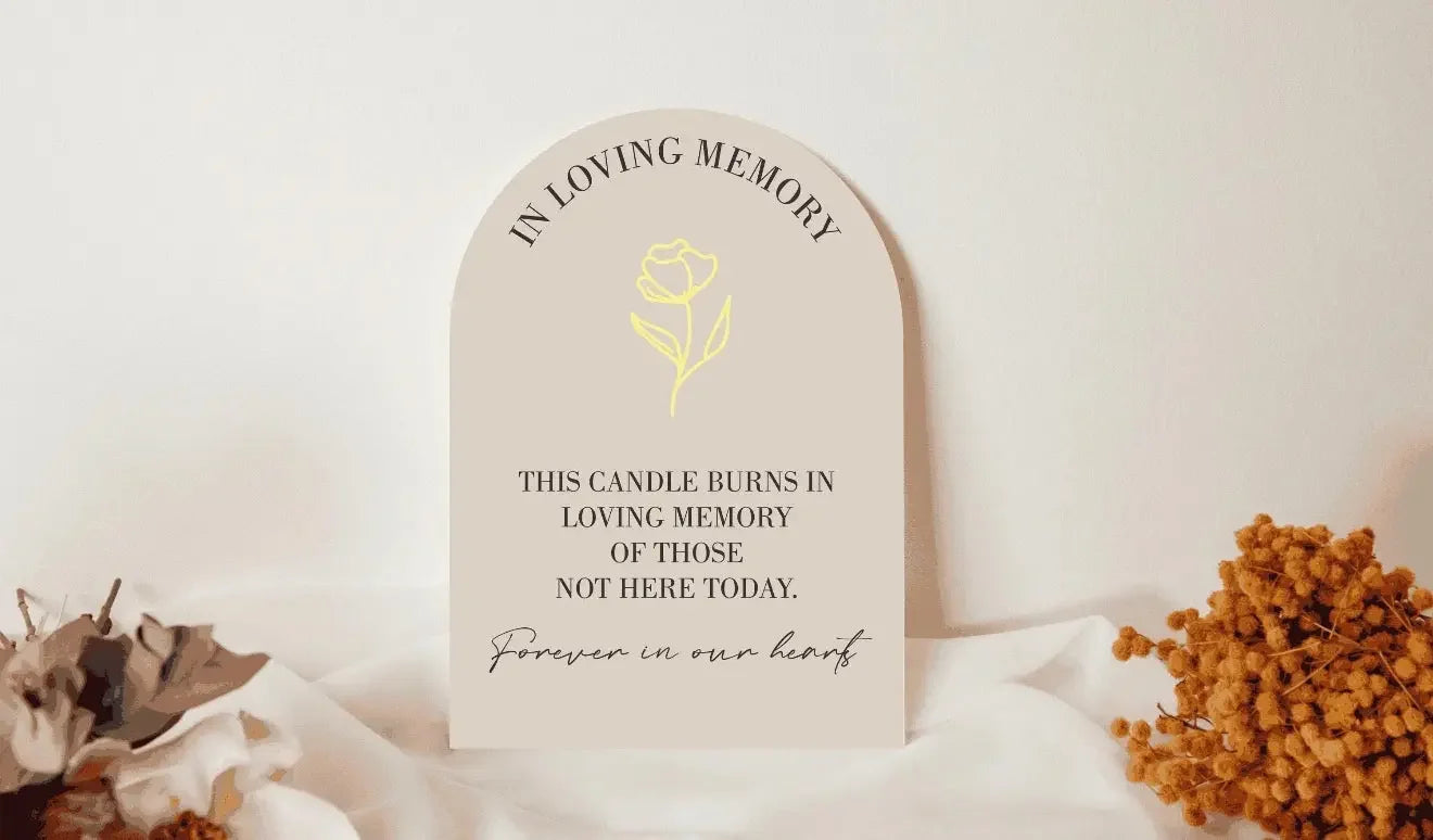 In Loving Memory Wedding Sign – Candle Memorial Sign Personalised Gift personalised gift custom laser engraving