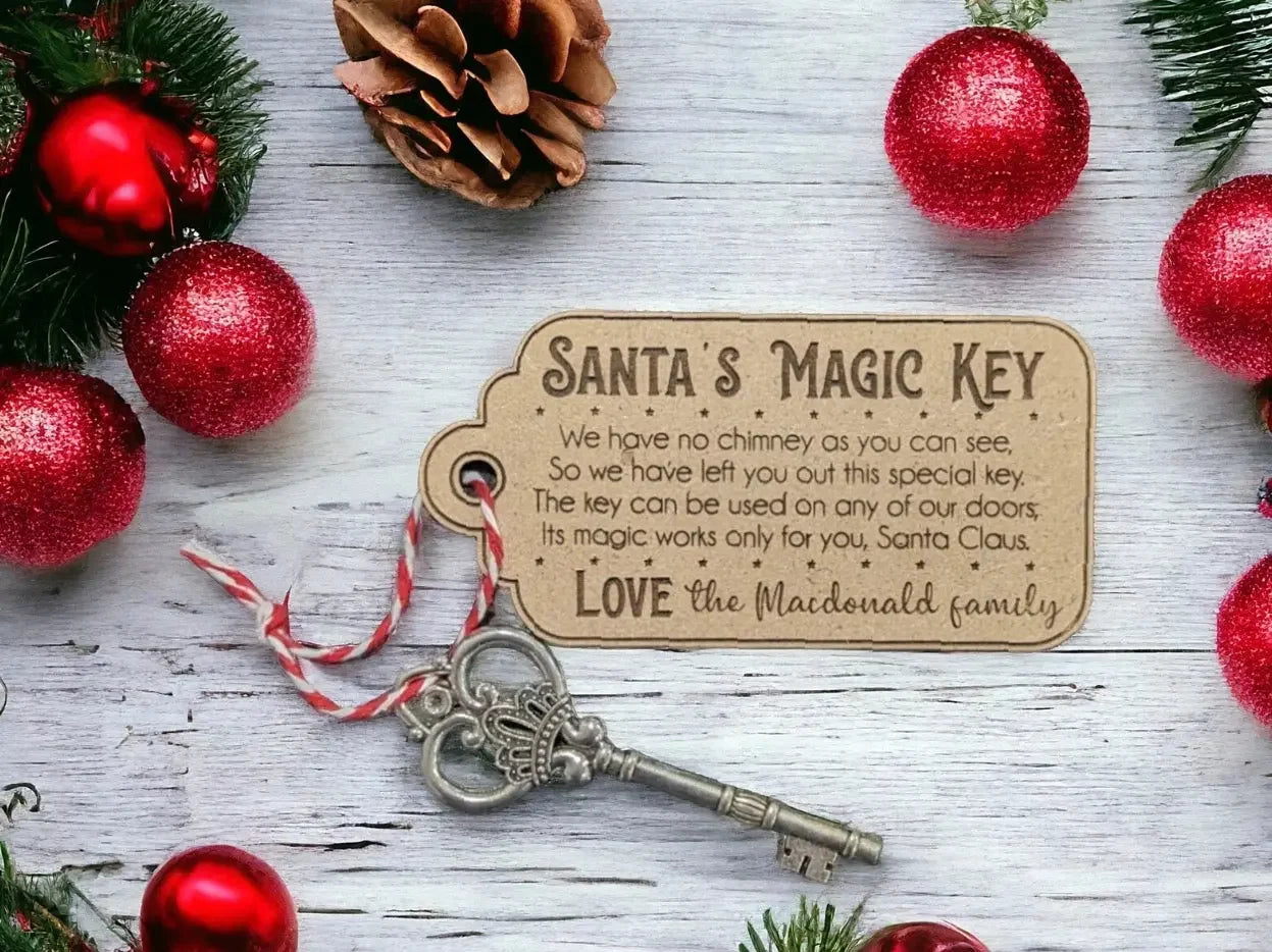 Personalised Santa’s Magic Key Personalised Gift personalised gift custom laser engraving
