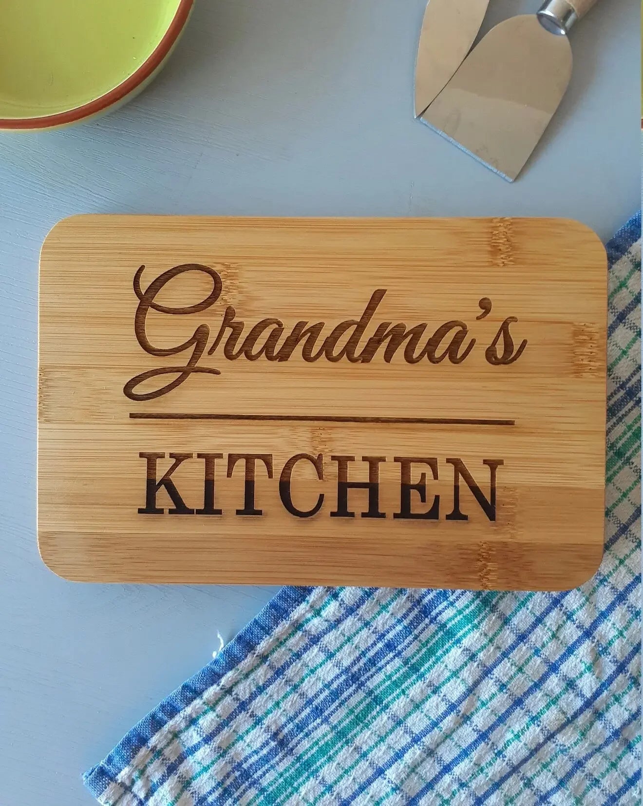 Personalised Engraved Bamboo Kitchen Board Personalised Gift personalised gift custom laser engraving