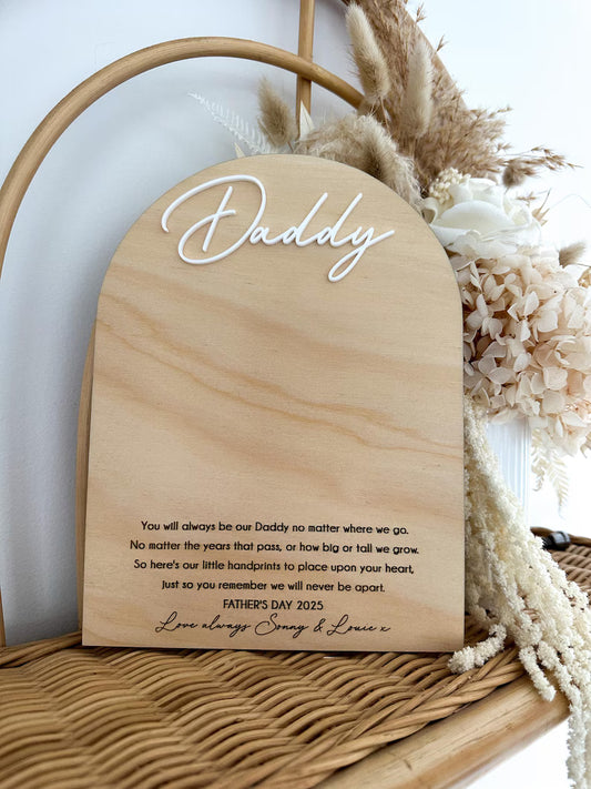 Personalised Daddy Wooden Plaque Personalised Gift personalised gift custom laser engraving