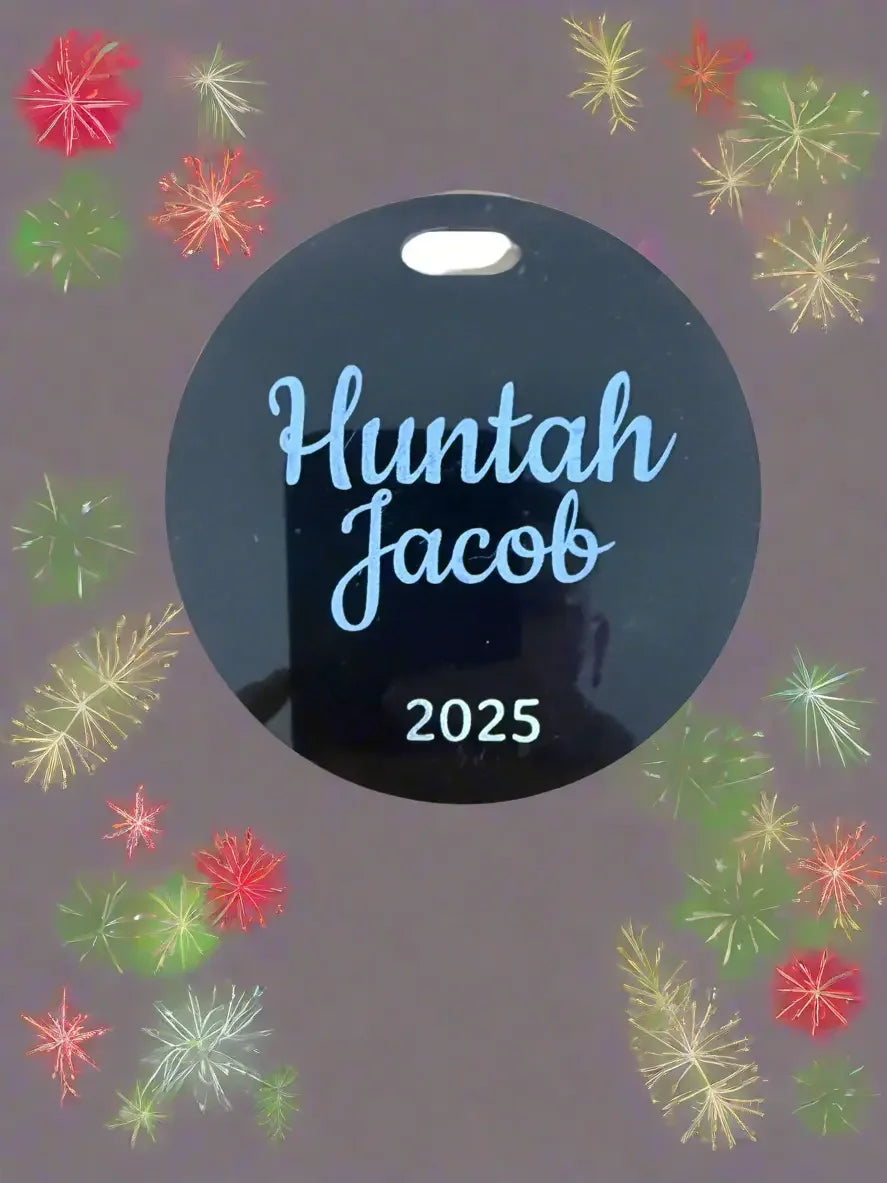 Personalised Acrylic Name & Year Ornament Personalised Gift personalised gift custom laser engraving