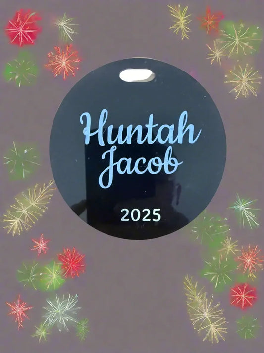 Personalised Acrylic Name & Year Ornament Personalised Gift personalised gift custom laser engraving