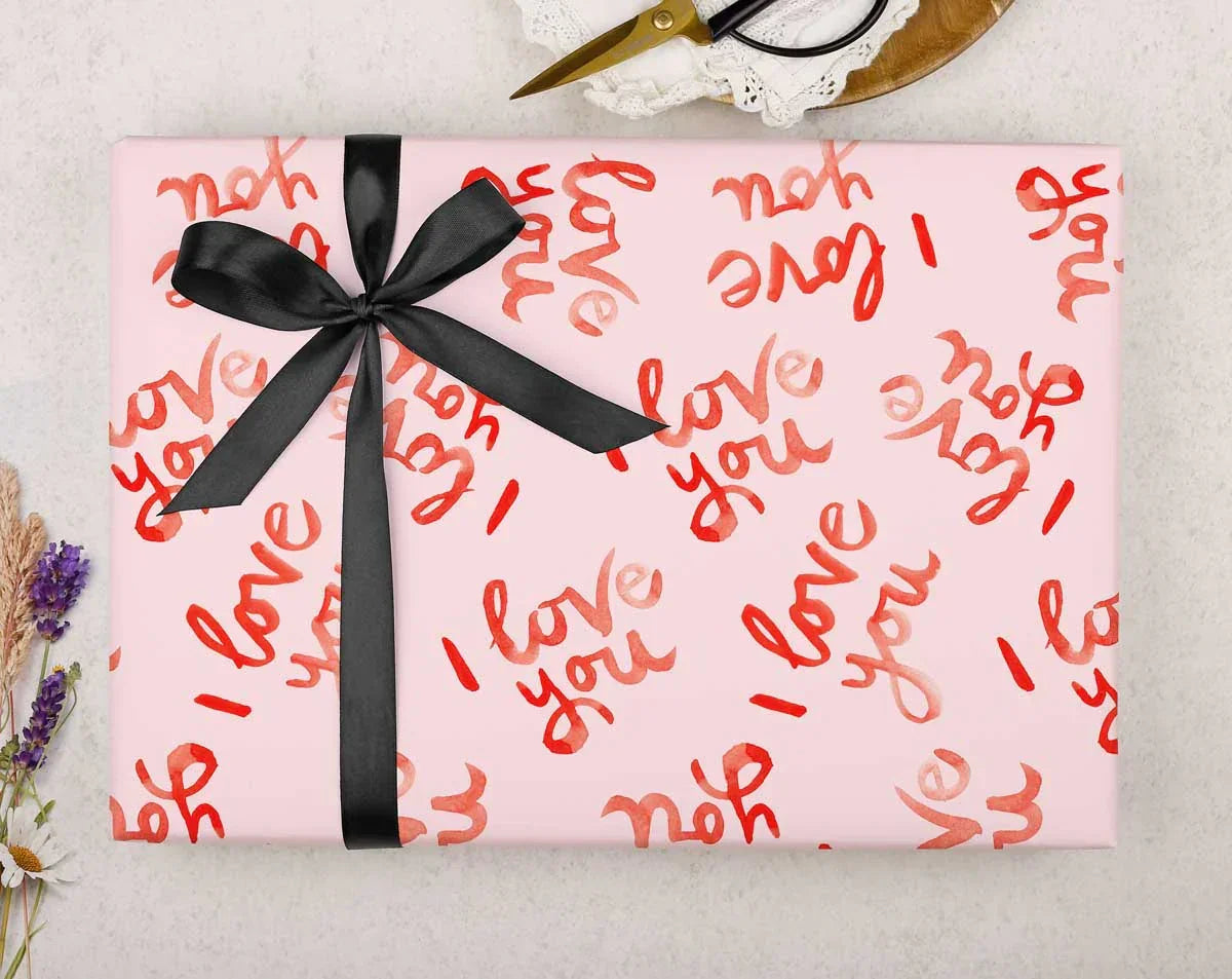 Romantic I Love You Gift Wrapping Personalised Gift personalised gift custom laser engraving