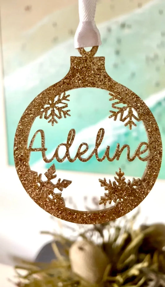 Personalised Christmas Bauble Ornament Pack of 3 Personalised Gift personalised gift custom laser engraving